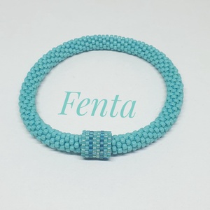 Türkíz karkötő, Ékszer, Karkötő, Gyöngyös karkötő, Gyöngyfűzés, gyöngyhímzés, Horgolás, MESKA