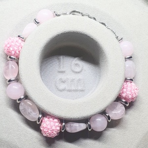 Rózsaszín gyöngy karkötők - ékszer - karkötő - gyöngyös karkötő - Meska.hu