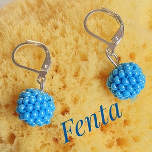 Kék bogyó fülbevaló - Meska.hu