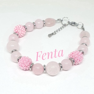 Rózsaszín gyöngy karkötők - Meska.hu