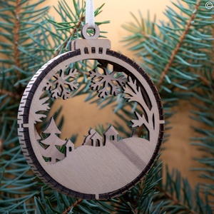 Hóember 3D karácsonyfadísz - karácsony - karácsonyi lakásdekoráció - karácsonyfadíszek - Meska.hu