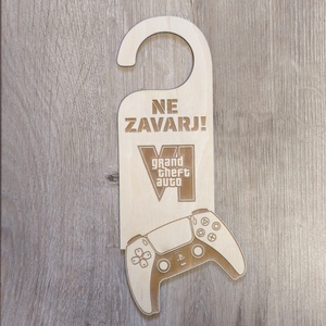 GTA VI - Ne zavarj!  - otthon & életmód - dekoráció - ajtó- és ablak dekoráció - ajtókilincs tábla - Meska.hu