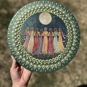  Együtt a Hold alatt  Női Kör Mandala - otthon & életmód - dekoráció - spiritualitás - mandala - Meska.hu