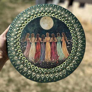  Együtt a Hold alatt  Női Kör Mandala - otthon & életmód - dekoráció - spiritualitás - mandala - Meska.hu
