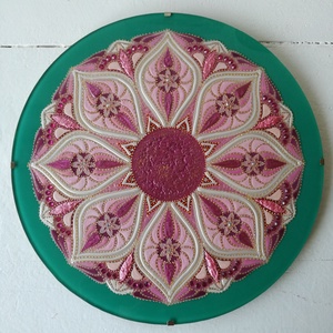 Türkiz szerelem, Otthon & Életmód, Dekoráció, Spiritualitás, Mandala, Festészet, Üvegművészet, MESKA