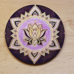 Lótusz mandala, Otthon & Életmód, Dekoráció, Spiritualitás, Mandala, Üvegművészet, MESKA