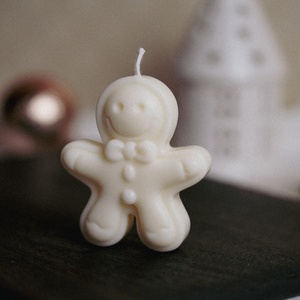 Mézeskalács szójagyertya, Karácsony, Karácsonyi lakásdekoráció, Karácsonyi illatgyertya, mécses, Gyertya-, mécseskészítés, MESKA