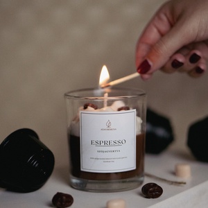 Kávés szójagyertya - Meska.hu