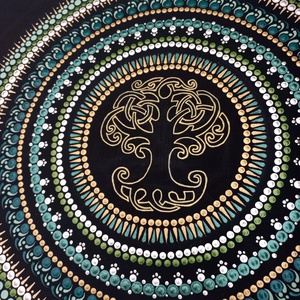 Pontozott mandala - Életfa - Meska.hu