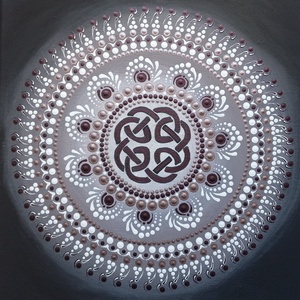 Pontozott mandala - kelta csomó - Meska.hu