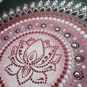 Pontozott mandala- rózsaszín lótusz - otthon & életmód - dekoráció - spiritualitás - mandala - Meska.hu