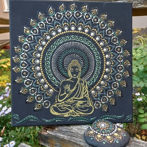 Pontozott mandala- Buddha - Meska.hu
