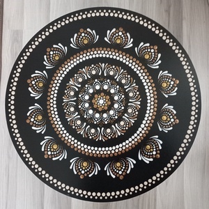 Pontozott mandala asztalka - otthon & életmód - bútor - asztal - Meska.hu