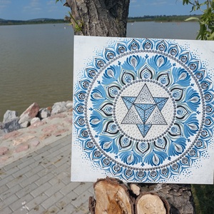 Pontozott mandala - Merkaba - otthon & életmód - dekoráció - spiritualitás - mandala - Meska.hu