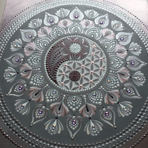 Pontozott mandala - Jin- jang - otthon & életmód - dekoráció - spiritualitás - mandala - Meska.hu