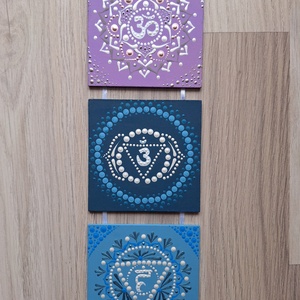 Pontozott mandala - 7 csakra, Csakrasor - otthon & életmód - dekoráció - spiritualitás - mandala - Meska.hu