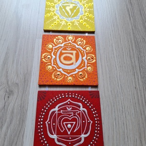 Pontozott mandala - 7 csakra, Csakrasor - otthon & életmód - dekoráció - spiritualitás - mandala - Meska.hu
