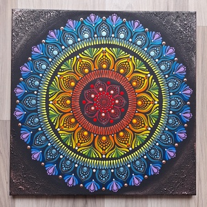 Pontozott mandala- 7 csakra - otthon & életmód - dekoráció - spiritualitás - mandala - Meska.hu