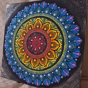 Pontozott mandala- 7 csakra - otthon & életmód - dekoráció - spiritualitás - mandala - Meska.hu