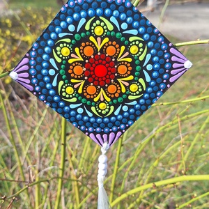 Pontozott mandala - csakra függő, Otthon & Életmód, Dekoráció, Spiritualitás, Mandala, Festészet, MESKA