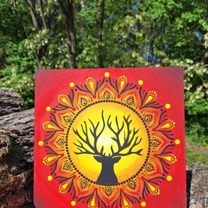 Pontozott mandala - Szarvas - otthon & életmód - dekoráció - spiritualitás - mandala - Meska.hu