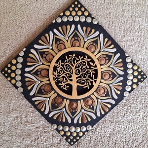 Pontozott mandala- Hűtőmágnesek - otthon & életmód - dekoráció - spiritualitás - mandala - Meska.hu