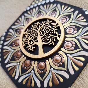 Pontozott mandala- Hűtőmágnesek - otthon & életmód - dekoráció - spiritualitás - mandala - Meska.hu