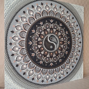 Pontozott mandala - Jin-jang - otthon & életmód - dekoráció - spiritualitás - mandala - Meska.hu