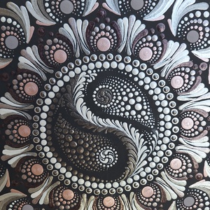 Pontozott mandala - Jin-jang - otthon & életmód - dekoráció - spiritualitás - mandala - Meska.hu