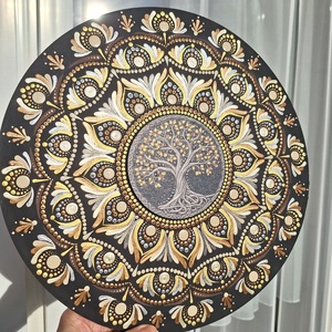 Pontozott mandala - Életfa- Bőség mandala, Otthon & Életmód, Dekoráció, Spiritualitás, Mandala, Festészet, MESKA
