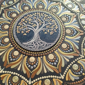 Pontozott mandala - Életfa- Bőség mandala - otthon & életmód - dekoráció - spiritualitás - mandala - Meska.hu