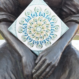 Pontozott mandala - Természet kincse - otthon & életmód - dekoráció - kép & falikép - vászonkép - Meska.hu