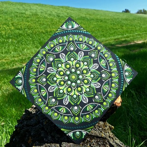 Pontozott mandala - Szívcsakra mandala - otthon & életmód - dekoráció - spiritualitás - mandala - Meska.hu