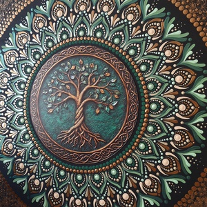 Pontozott mandala - Életfa - otthon & életmód - dekoráció - spiritualitás - mandala - Meska.hu