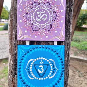 Pontozott mandala - 7 csakra, Csakrasor - otthon & életmód - dekoráció - spiritualitás - mandala - Meska.hu