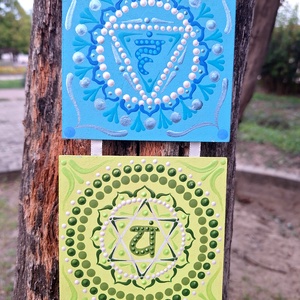 Pontozott mandala - 7 csakra, Csakrasor - otthon & életmód - dekoráció - spiritualitás - mandala - Meska.hu