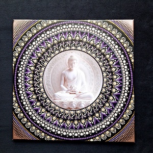 Pontozott mandala- Buddha, Otthon & Életmód, Dekoráció, Spiritualitás, Mandala, Festészet, MESKA