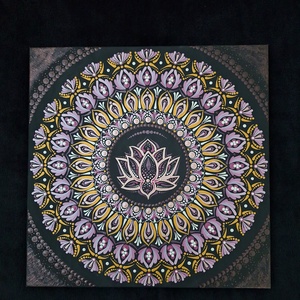Pontozott mandala- Lótusz ragyogás - otthon & életmód - dekoráció - spiritualitás - mandala - Meska.hu