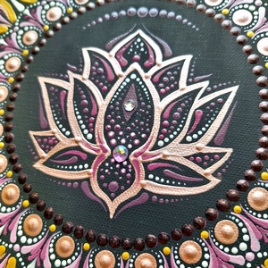 Pontozott mandala- Lótusz ragyogás - otthon & életmód - dekoráció - spiritualitás - mandala - Meska.hu