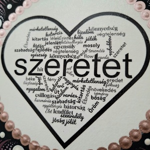 Pontozott mandala - Szeretet - otthon & életmód - dekoráció - kép & falikép - vászonkép - Meska.hu