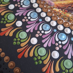 Pontozott mandala - Négy évszak Életfa - otthon & életmód - dekoráció - spiritualitás - mandala - Meska.hu