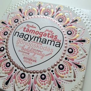Pontozott mandala - NAGYMAMA - otthon & életmód - dekoráció - kép & falikép - vászonkép - Meska.hu