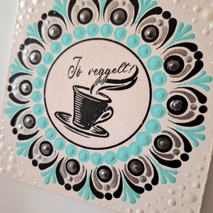 Pontozott mandala- Hűtőmágnes Jó reggelt - Meska.hu