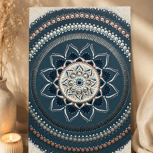 Pontozott mandala - Kék Nyugalom - Meska.hu