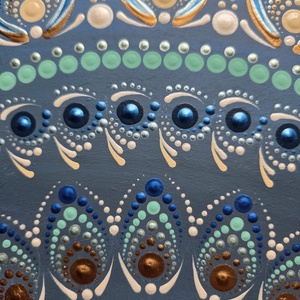 Tengerparti mandala valódi kagylókkal - 30�50 cm - otthon & életmód - dekoráció - spiritualitás - mandala - Meska.hu