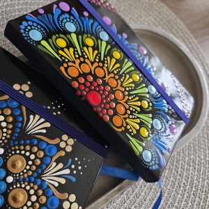 Csakra mandala notesz 9�14 cm - kézzel díszített egyedi jegyzetfüzet - otthon & életmód - papír, írószer - jegyzetfüzet & napló - Meska.hu