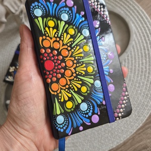 Csakra mandala notesz 9�14 cm - kézzel díszített egyedi jegyzetfüzet - otthon & életmód - papír, írószer - jegyzetfüzet & napló - Meska.hu