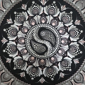 Pontozott mandala - Jin-jang - otthon & életmód - dekoráció - spiritualitás - mandala - Meska.hu
