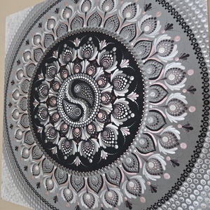 Pontozott mandala - Jin-jang - otthon & életmód - dekoráció - spiritualitás - mandala - Meska.hu