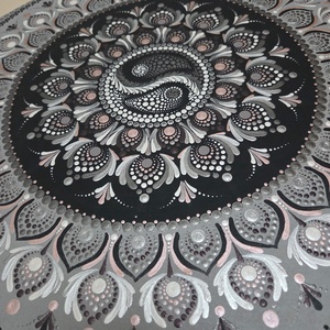 Pontozott mandala - Jin-jang - otthon & életmód - dekoráció - spiritualitás - mandala - Meska.hu